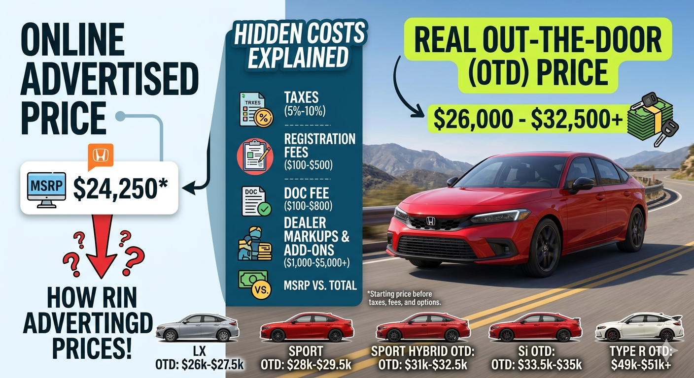 how much does a honda civic cost