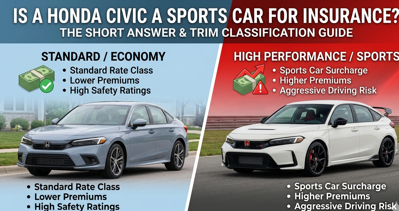 is a honda civic considered a sports car for insurance