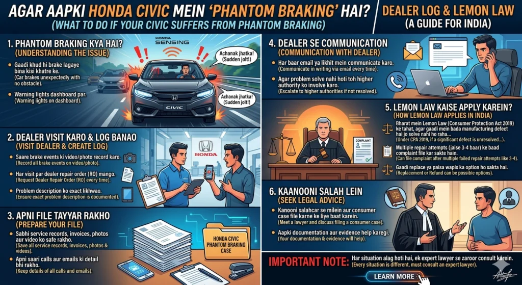 What to Do If Your Civic Suffers from Phantom Braking (Dealer Log & Lemon Law)