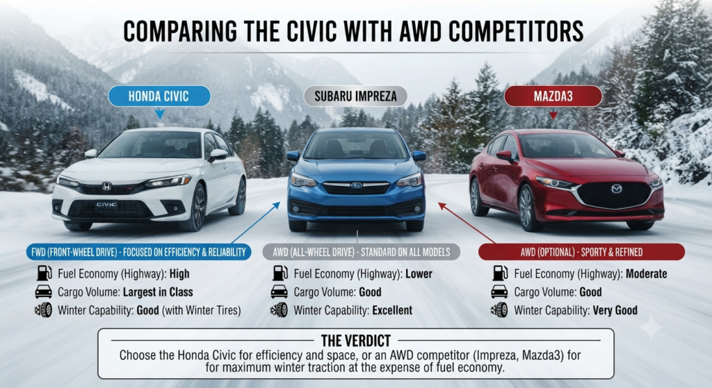 Comparing the Civic with AWD Competitors