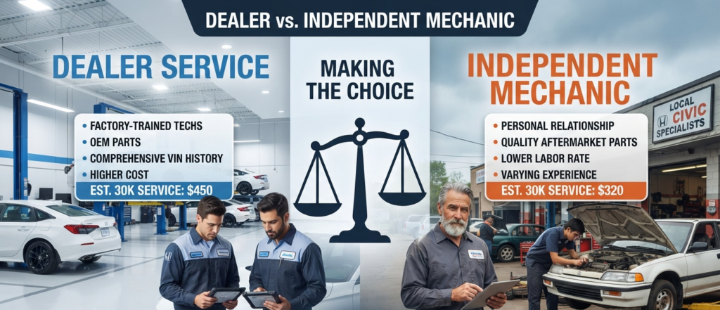 Dealer vs. Independent Mechanic: Making the Choice