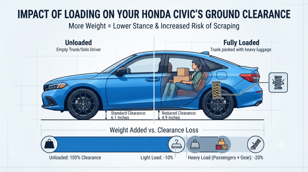 Does Loading Your Civic Change Clearance?