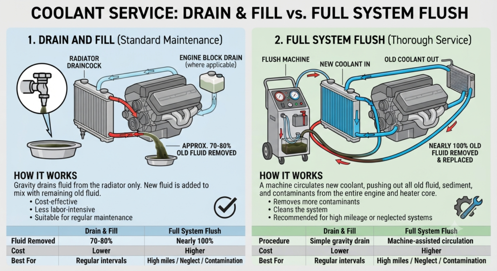 Drain and Fill vs. Full System Flush