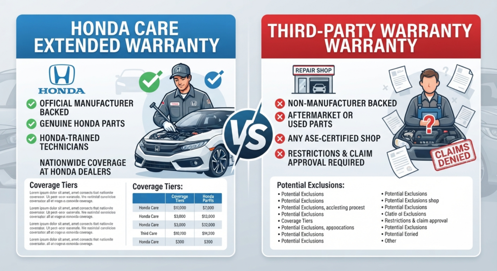 Honda Care vs Third Party Warranties