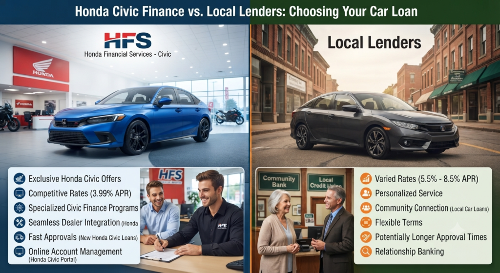 Honda Financial Services vs Local Lenders