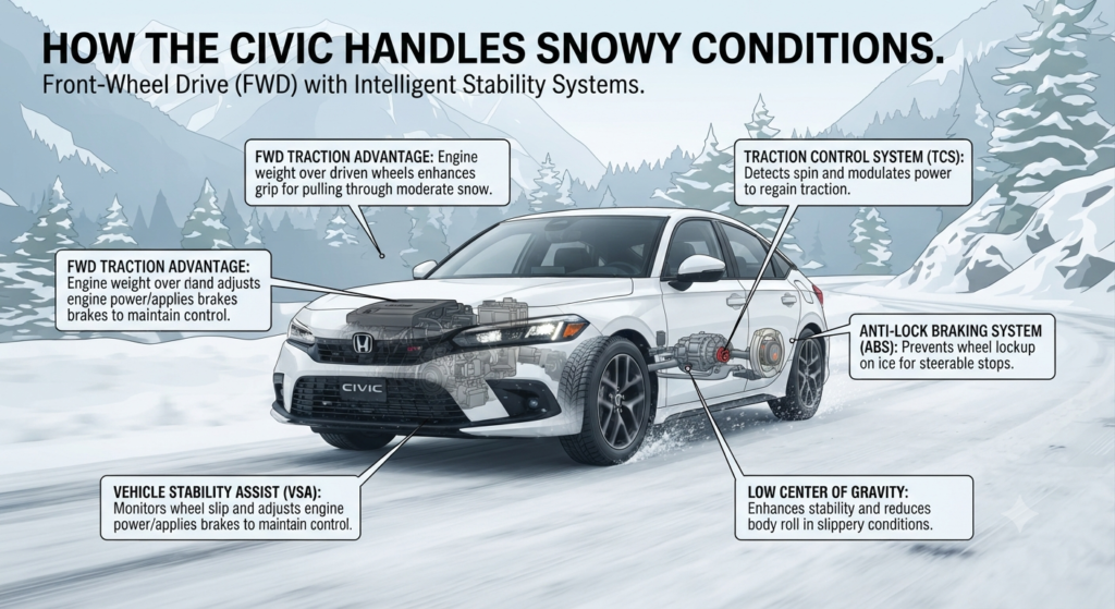 How Does the Civic Handle Snowy Conditions?