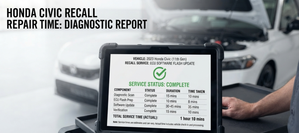 How Long Does a Honda Civic Recall Repair Actually Take?