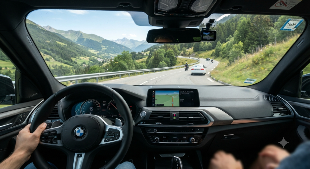 Primary Location: The Driver Side Dashboard Through the Windshield