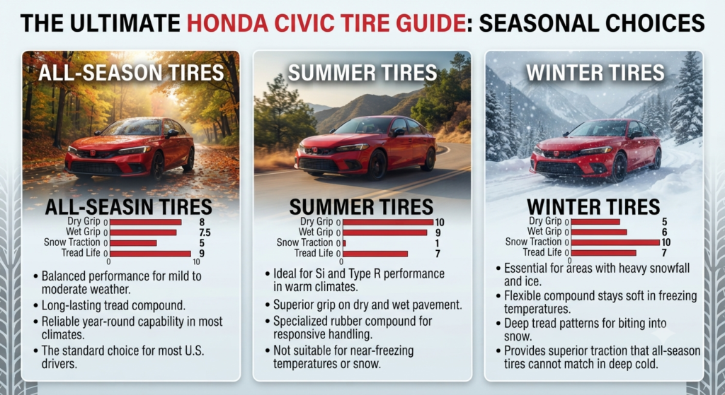 Seasonal Tire Choices for Your Civic
