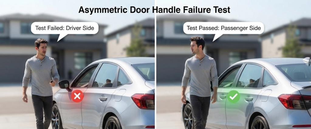Step 5: Test for Asymmetric Door Handle Failure