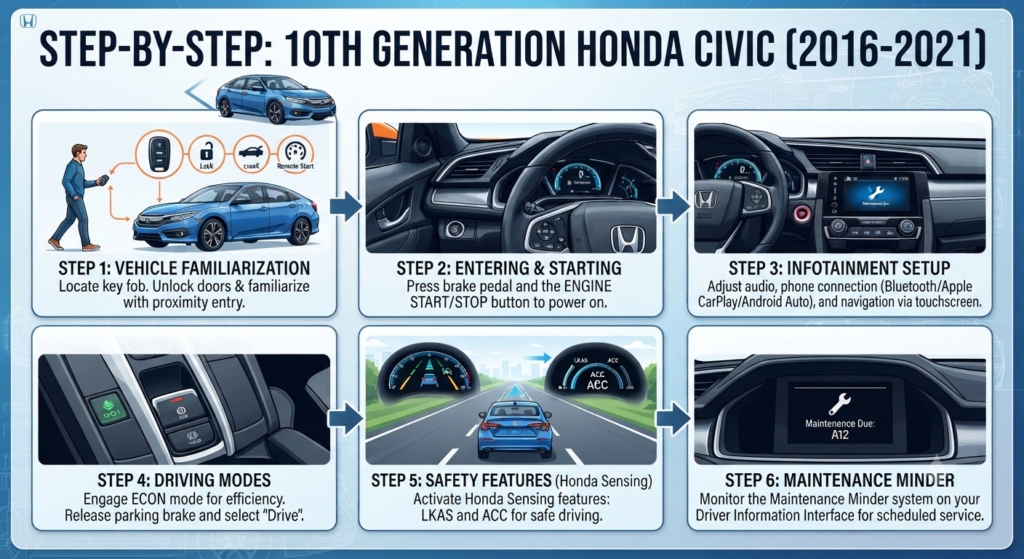 Step-by-Step: 10th Generation Honda Civic (2016 to 2021)