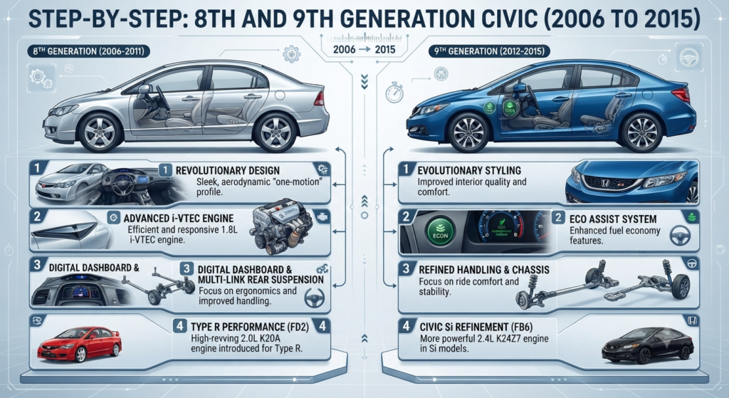 Step-by-Step: 8th and 9th Generation (2006 to 2015)
