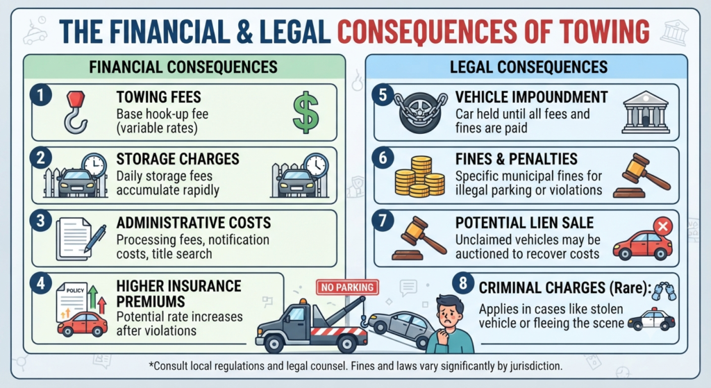 The Financial and Legal Consequences of Towing