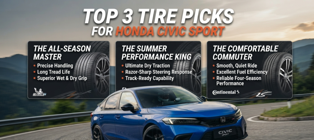 Top 3 Tire Picks for Honda Civic Sport