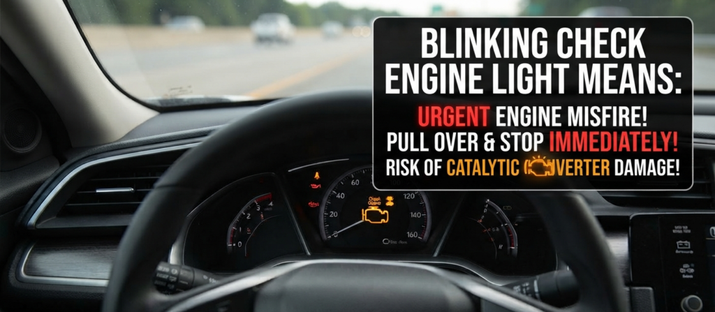 What Does a Blinking Check Engine Light Mean on a Honda Civic?