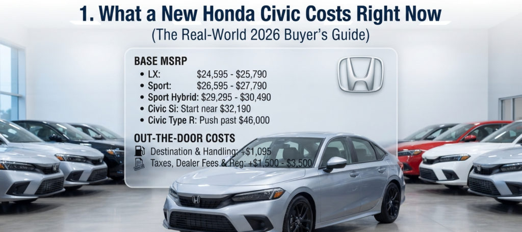 1. What a New Honda Civic Costs Right Now