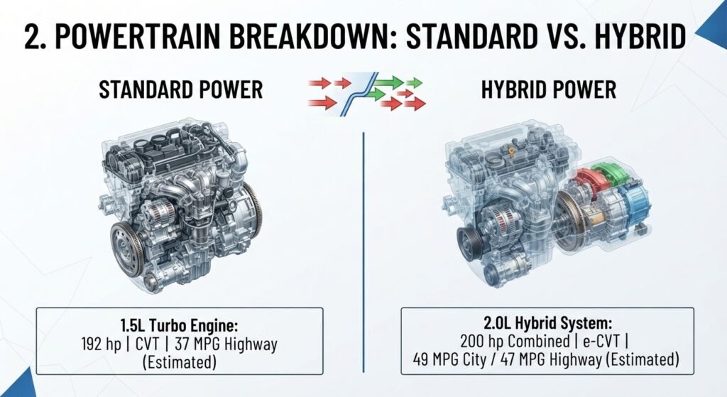 2. Powertrain Breakdown: Standard vs. Hybrid