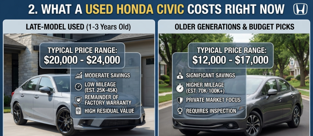 2. What a Used Honda Civic Costs Right Now
