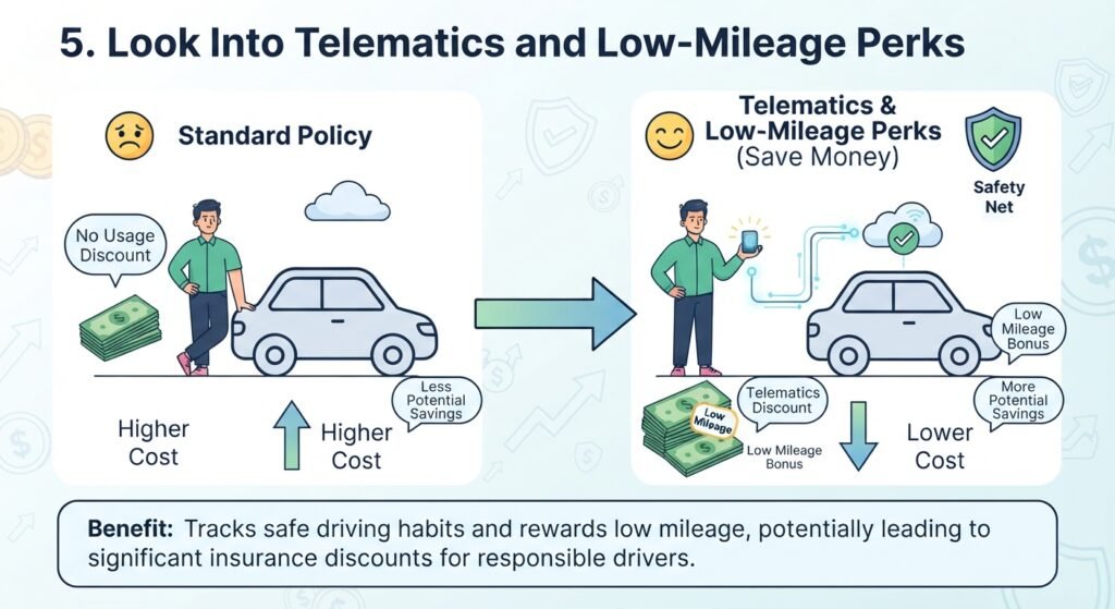 5. Look Into Telematics and Low-Mileage Perks