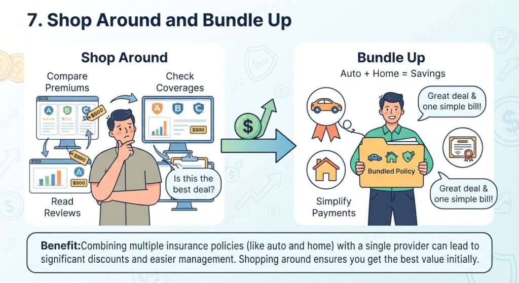 7. Shop Around and Bundle Up