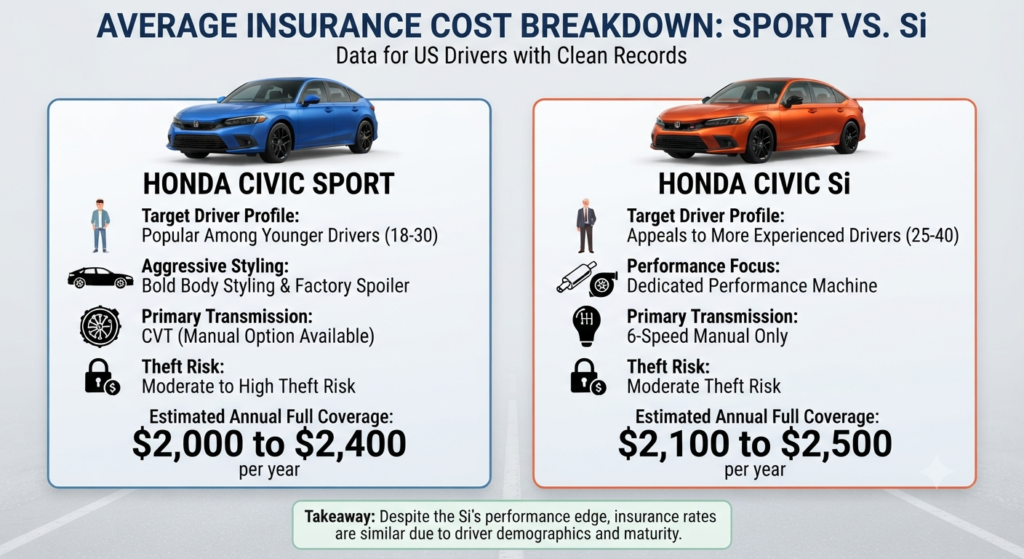 Average Insurance Cost Breakdown: Sport vs. Si