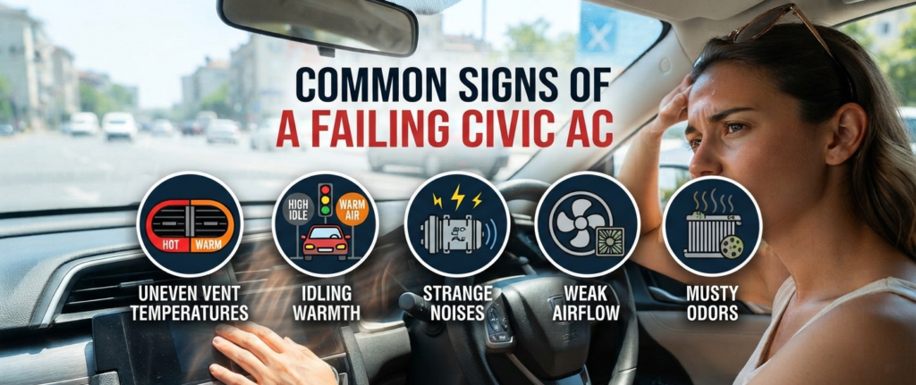 Common Signs of a Failing Civic AC