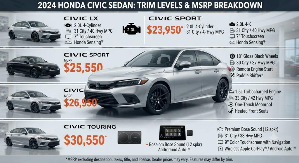 Complete Honda Civic Trim Levels and MSRP Breakdown