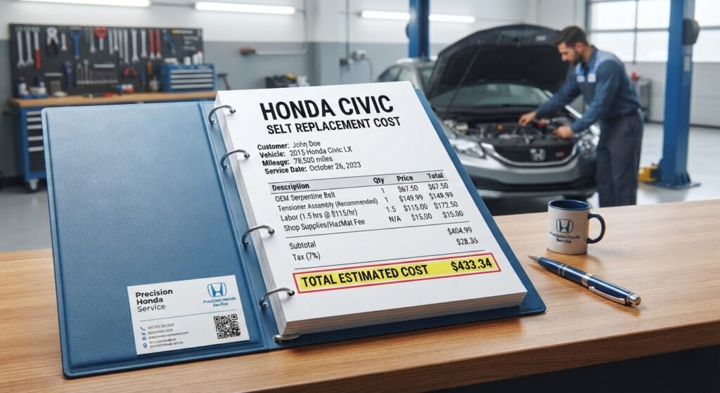 Honda Civic Serpentine Belt Replacement Cost