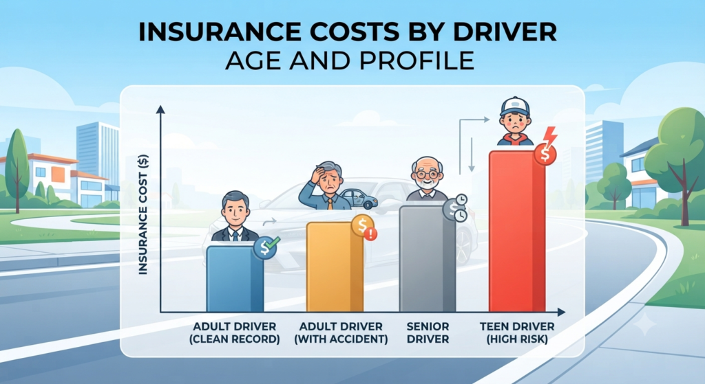 Insurance Costs by Driver Age and Profile