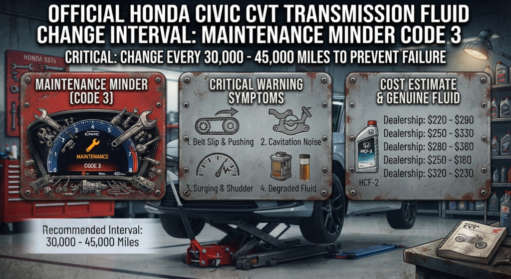 Official Honda Civic CVT Transmission Fluid Change Interval