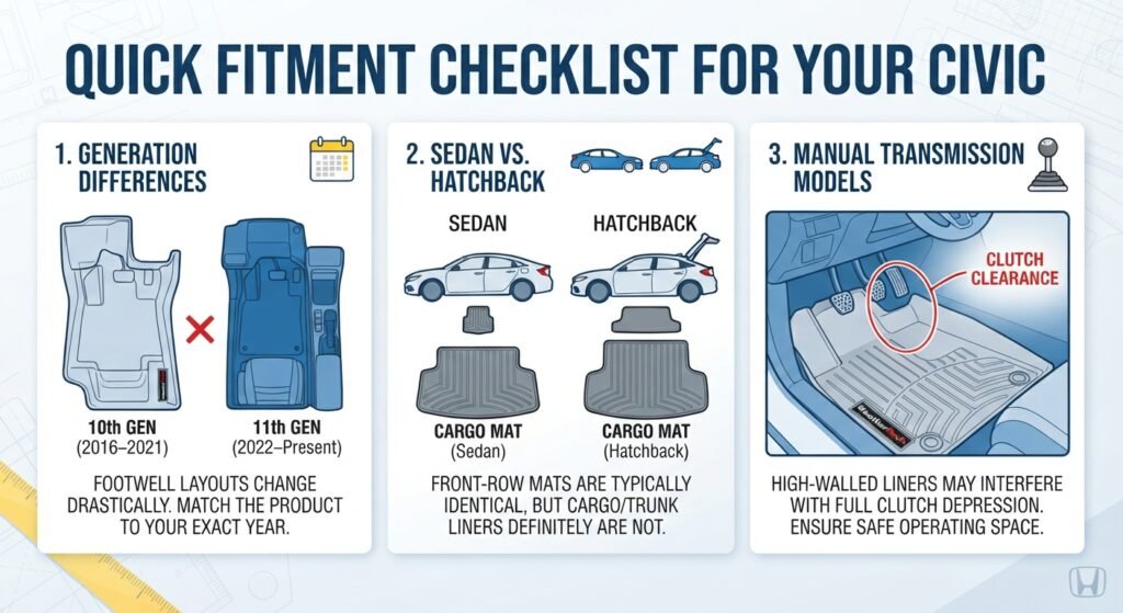 Quick Fitment Checklist for Your Civic