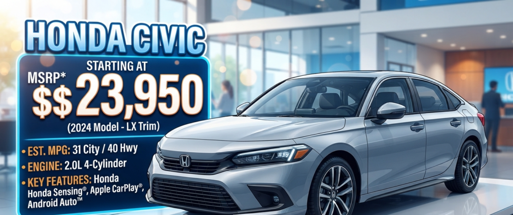 Quick Summary: What is the Starting Price of a Honda Civic?