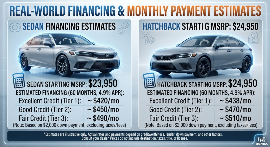 Real-World Financing and Monthly Payment Estimates
