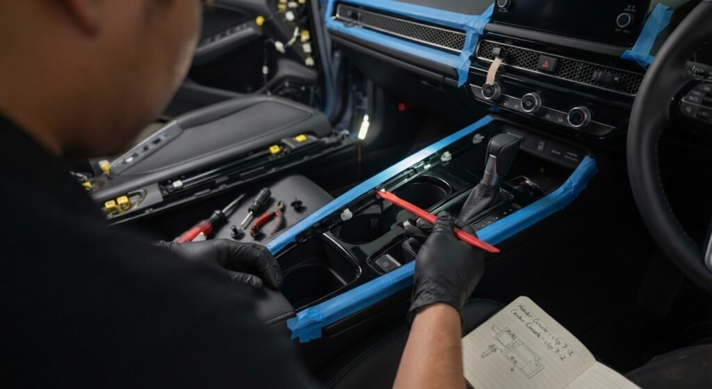 Removing Dashboard and Center Console Trim Panels