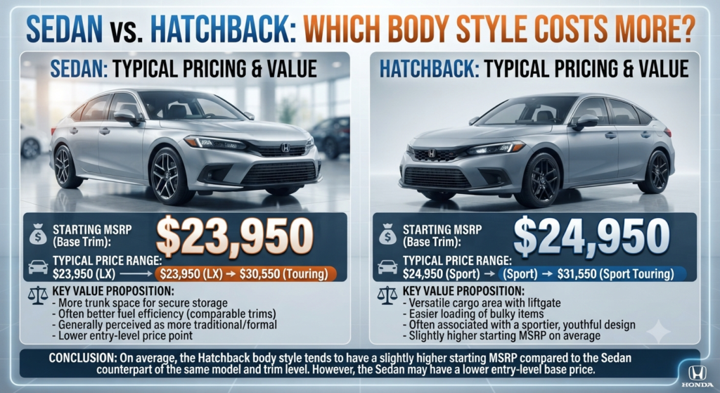 Sedan vs. Hatchback Which Body Style Costs More
