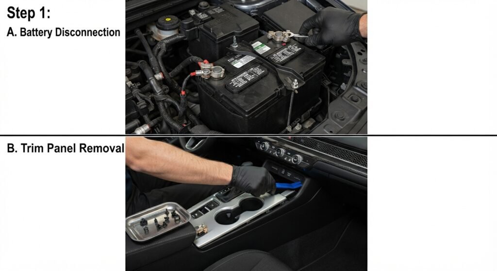 Step 1: Disconnect the Battery & Remove Cabin Trim