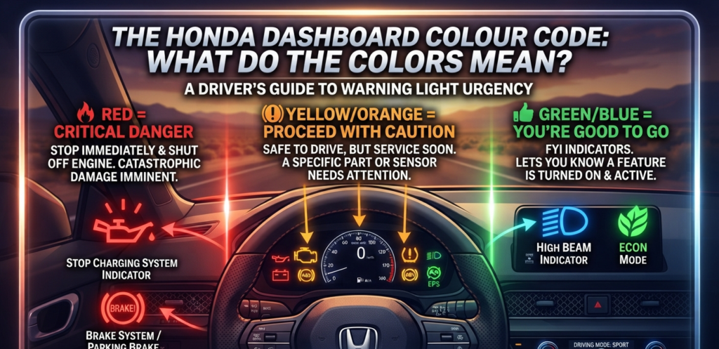The Honda Dashboard Colour Code: What Do the Colours Mean?