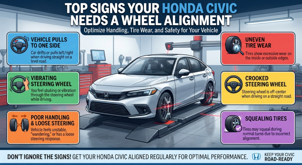 Top Signs Your Honda Civic Needs a Wheel Alignment