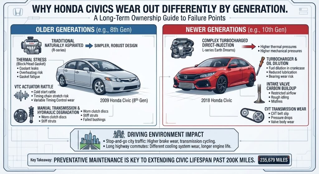 Why Honda Civics Wear Out Differently By Generation