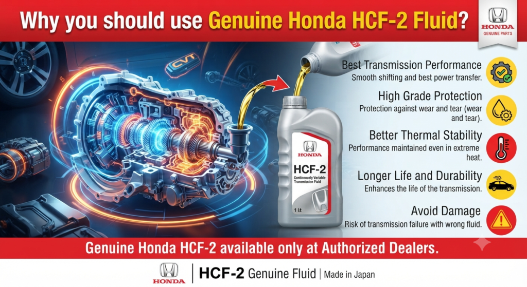 Why You Must Use Genuine Honda HCF-2 Fluid