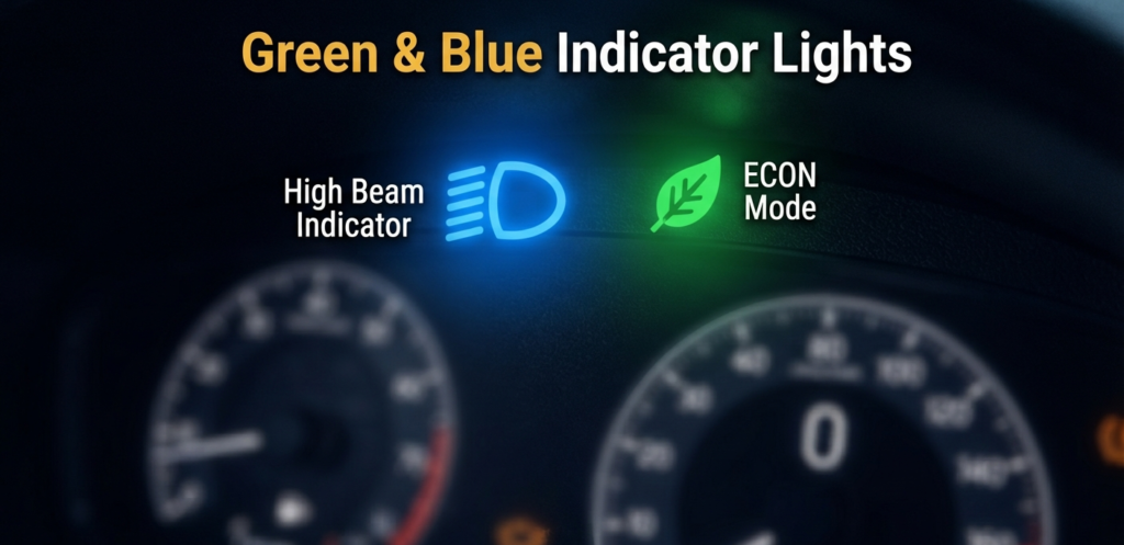 🟢 Green & Blue Indicator Lights (All Clear)