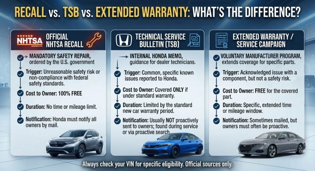 Recall vs. TSB vs. Extended Warranty What's the Difference