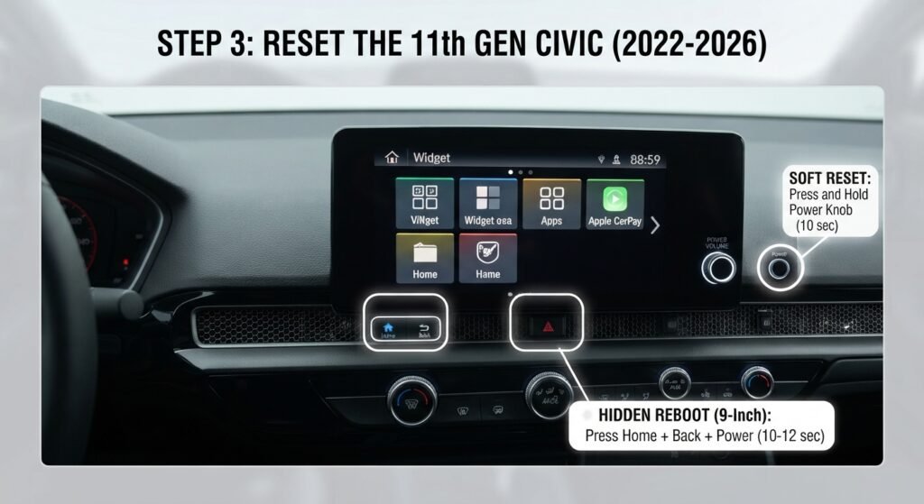 Step 3 Reset the 11th Gen Civic (2022-2026)